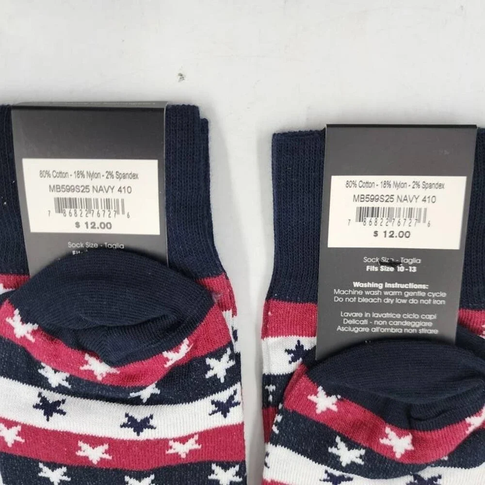 The Men's Store at Bloomingdale's 2 Pairs Stars & Stripes Socks 10-13 Navy Multi